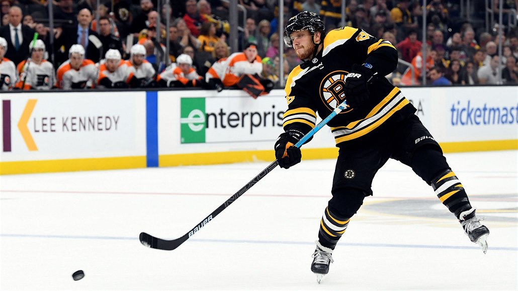 Jedenáct gólů z pětadvaceti dal David Pastrňák v aktuální sezoně NHL v první třetině. 