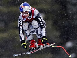 Ester Ledeck pi trninku sjezdu v Lake Louise.