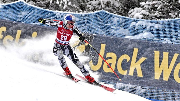 SKVL JZDA. Ester Ledeck na trati sjezdu v Lake Louise.