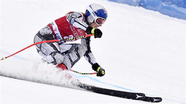 RYCHLOST. Ester Ledeck svit po trati sjezdu v Lake Louise.