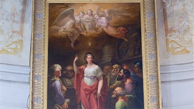 Po tvrtstolet se do kostela svat Kateiny Alexandrijsk v Novm Mst pod Smrkem vrtil oltn obraz ukraden v 90. letech.