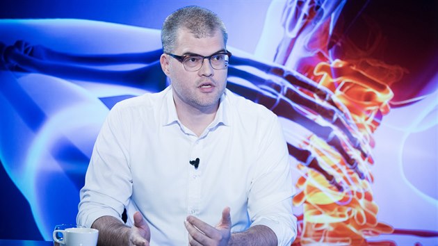 Fyzioterapeut Tomáš Rychnovský v diskusním pořadu iDNES.cz Rozstřel. (4. prosince 2019)