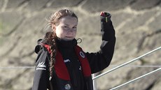 Aktivistka Greta Thunbergová po títýdenní plavb pes Atlantik dorazila do...