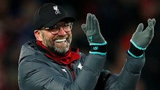 Trenér fotbalist Liverpoolu Jürgen Klopp po vítzném zápase.