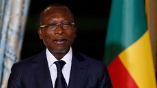 Beninský prezident Patrice Talon na tiskové konferenci v Elysejském paláci v...