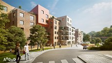 Projekt s názvem Krumlovský vltavín tvoí jedenáct dom s tém 200 byty...