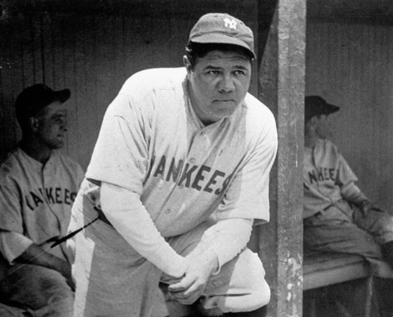 Babe Ruth, legendární baseballista týmu New York Yankees (1929)