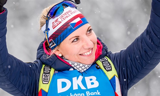 Lucie Charvátová po vydaeném sprintu v Hochfilzenu