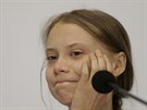 Greta Thunbergová bhem konference COP25 klimatického summitu v Madridu...
