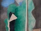 Josef Šíma, Krajina s trojúhelníkem (Krajina s obeliskem), 1930, tempera,...