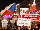 V Praze se demonstruje proti Babiovi, lidé uctí obti tragédie (10. prosince...