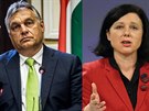 Viktor Orbán a Vra Jourová
