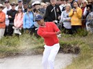 Tiger Woods bhem prvního dne Prezidentského poháru v Melbourne.