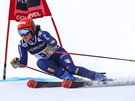 Federica Brignoneová v obím slalomu v Courchevelu.