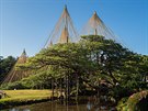 Slavné zahrady Kenrokuen v Kanazaw vynikají estetickou ochranou strom proti...