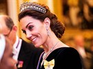 Vévodkyn Kate na recepci pro diplomaty v Buckinghamském paláci (Londýn, 11....