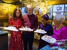 Vévodkyně Kate, princ Williama kuchařky Nadiya Hussainová a Mary Berry v...
