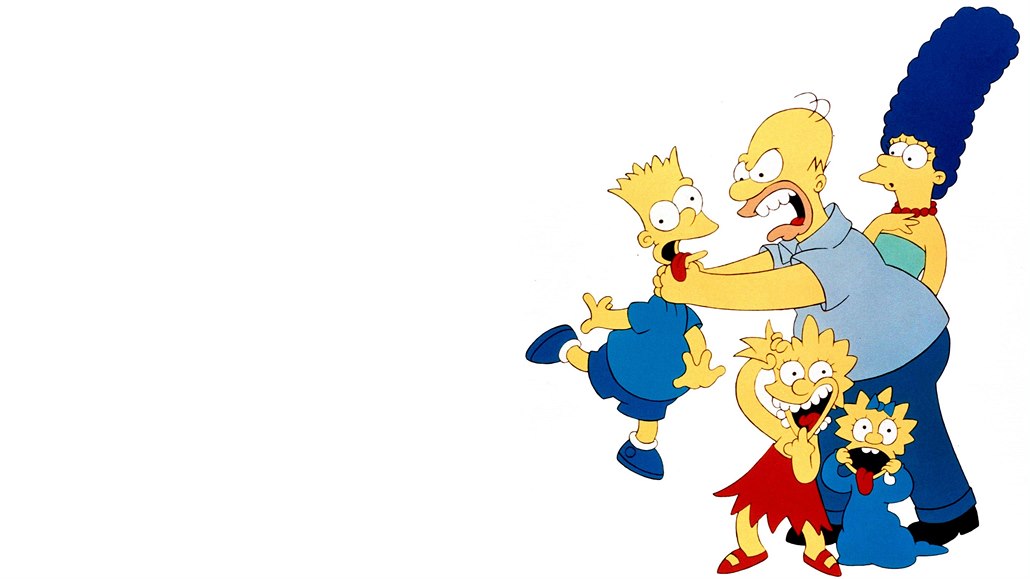 Rodina Simpsonových na kresb Matta Groeninga z roku 1989.