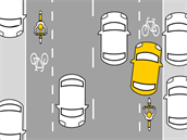 Parkování na pěších zónách nebo cyklotrase