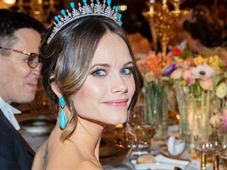 Švédská princezna Sofia na banketu u příležitosti udílení Nobelových cen...