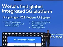 Snapdragon 765 disponuje vestavnm 5G modemem X52