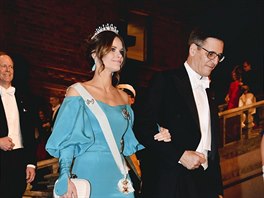 védská princezna Sofia a nositel Nobelovy ceny za fyziku Didier Queloz na...