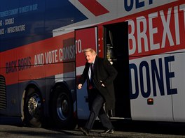 Lídr konzervativc Boris Johnson bhem pedvolební kampan (11. prosince 2019)