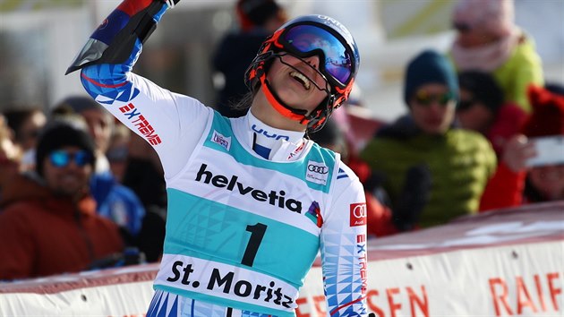 Slovenka Petra Vlhov, vtzka paralelnho slalomu ve Svatm Moici