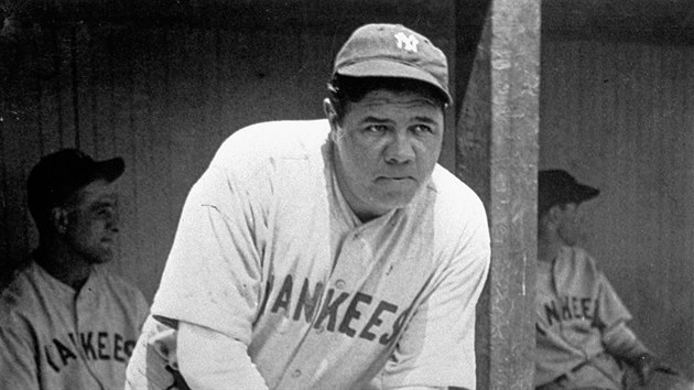 Babe Ruth, legendrn baseballista tmu New York Yankees (1929)