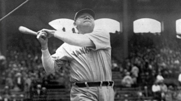 Babe Ruth, legendrn baseballista tmu New York Yankees (1929)