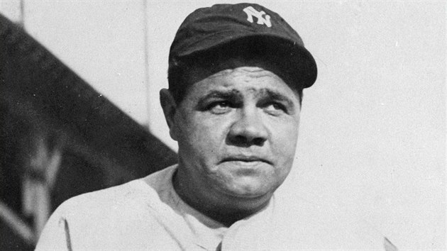 Babe Ruth, legendrn baseballista tmu New York Yankees (1929)