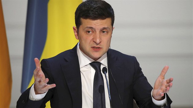 Ukrajinsk prezident Vladimir Zelenskyj (9. prosince 2019)