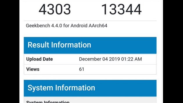 Skre ipsetu Snapdragon 865 v testu Geekbench