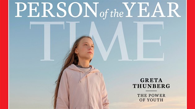 Tituln strana asopisu Time, kter zvolil osobnost roku klimatickou aktivistku Gretu Thunbergovou