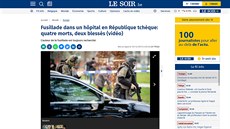 Zpráva o stelb ve Fakultní nemocnici v Ostrav na webu Le Soir. (10. prosince...