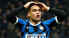 Reakce útočníka Interu Milán Lautara Martíneze, jehož gól proti Barceloně...