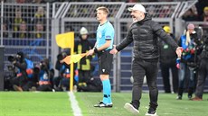 Slávistický trenér Jindřich Trpišovský během utkání Ligy mistrů na stadionu...