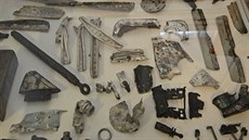 Fragmenty letadel nalezených na stední Morav po letecké bitv z roku 1944.