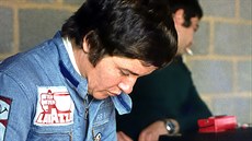 Lella Lombardi na závodu Silverstone v roce 1976.