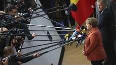Nmecká kancléka Angela Merkelová na summitu zemí EU. (12. prosince 2019)