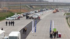 Na okraji Přerova byl slavnostně otevřen nový čtrnáctikilometrový úsek dálnice...