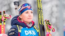 Lucie Charvátová po vydaeném sprintu v Hochfilzenu