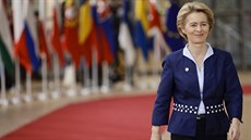 Pedsedkyn Evropské komise Ursula von der Leyenová na summitu v Bruselu. (12....