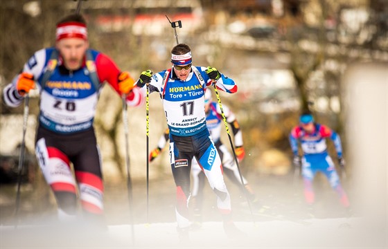 Michal Krm na trati sthacho zvodu v Annecy