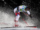 Mauro Caviezel a jeho potíže v paralelním obřím slalomu v Alta Badii.