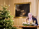 Prezident Miloš Zeman před vánočním poselstvím na zámku v Lánech (26. prosince...