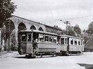 Jeden z poslednch snmk jihlavsk tramvajov soupravy z roku 1947.