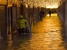 Italské Benátky opt postihly záplavy, zasáhly dv tetiny msta (23.12.2019)