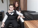 Desetiletý klavírista Pavel Minaík se sestrou Natálií (22.12.2019).