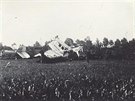 Trosky letounu Junkers F13, ve kter�m zahynul Tom� Ba�a.